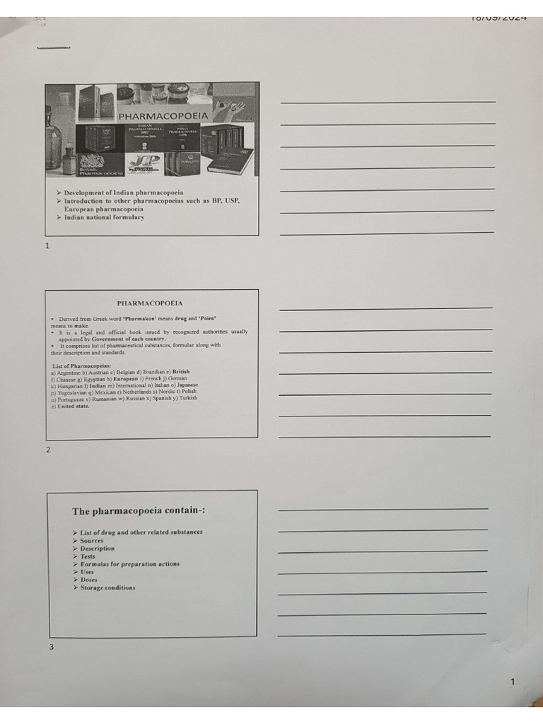 PCH 402 Pharmacopoeia | PDF