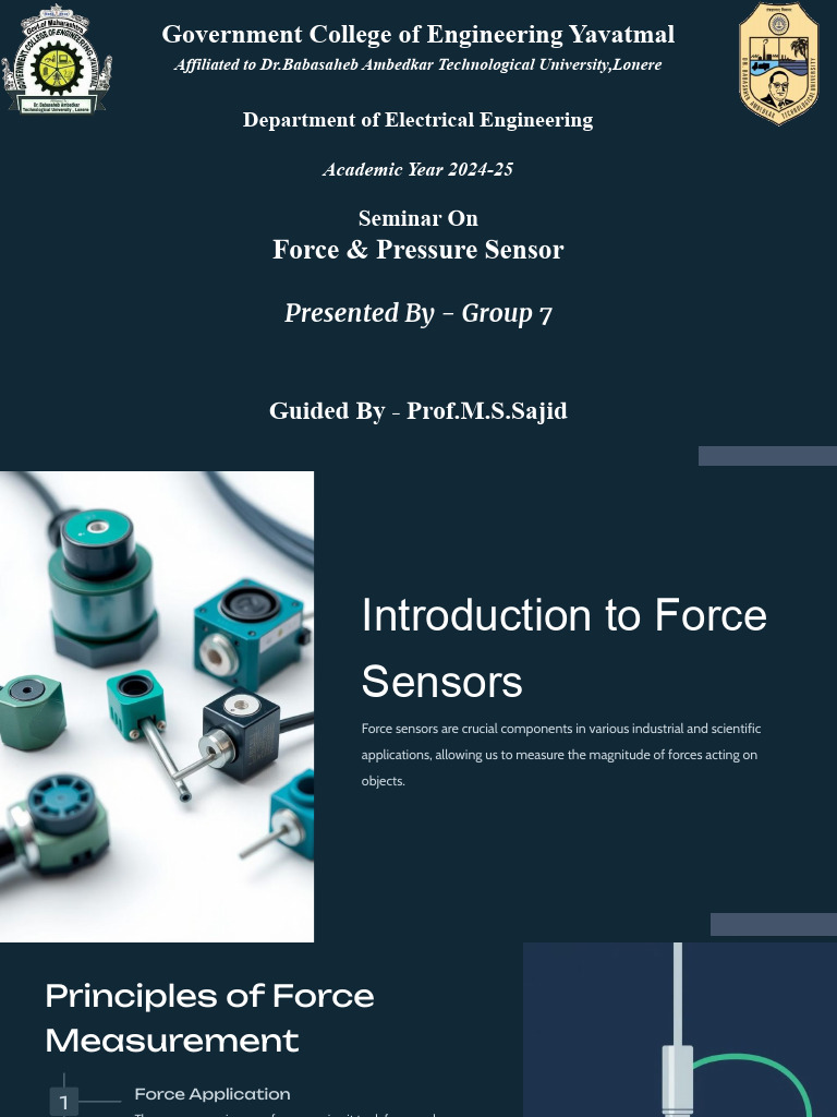 Force and Pressure Sensor Overview | PDF | Sensor | Pressure Measurement