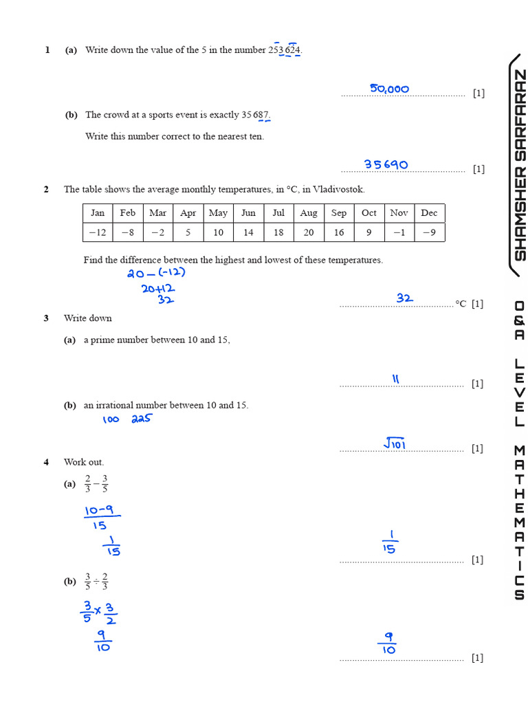 1 GT IX Numbers Solution | PDF
