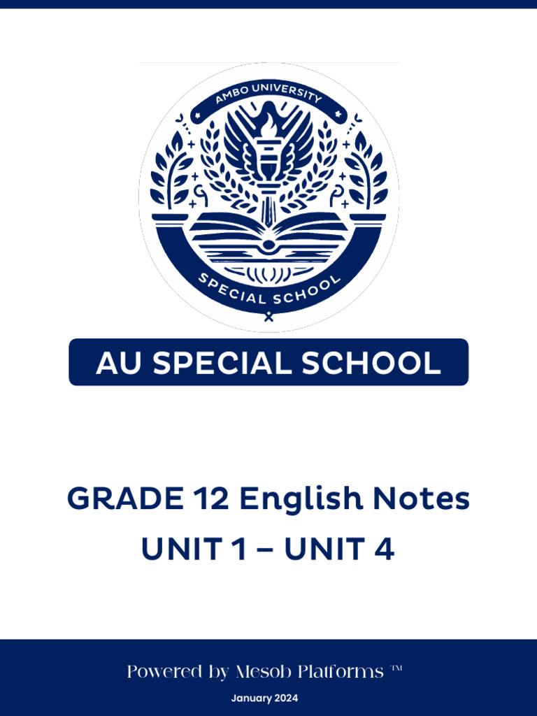 Grade 12 English Notes | PDF | Syllable | Language Arts & Discipline