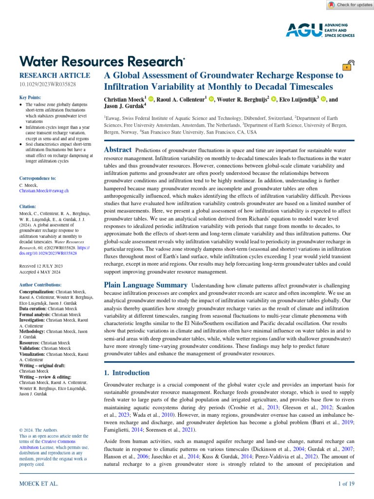 Water Resources Research - 2024 - Moeck - A Global Assessment of ...