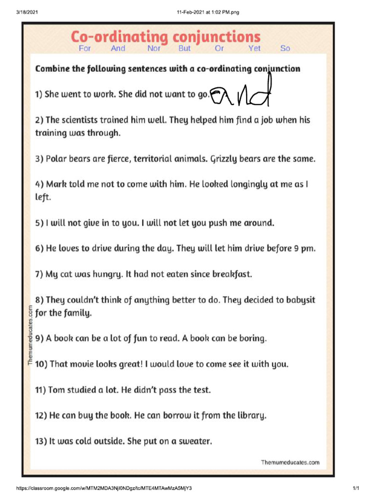 Conjunction S | PDF