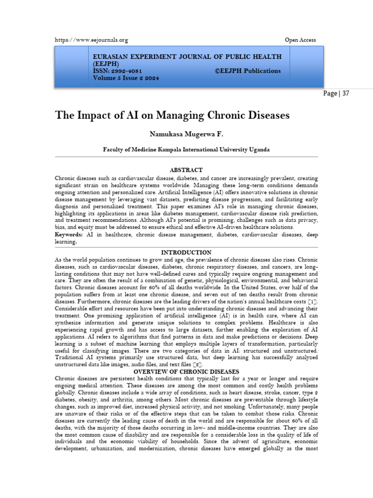 AI Solutions for Chronic Disease Management | PDF | Chronic Condition ...
