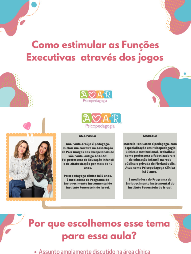 Estimulando Funções Executivas com Jogos | PDF | Aprendizado | Memória