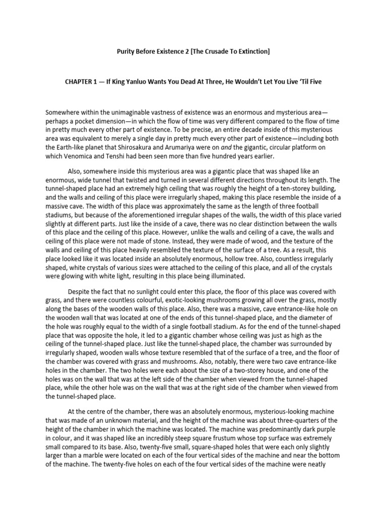 Purity Before Existence 2 The Crusade To Extinction | PDF