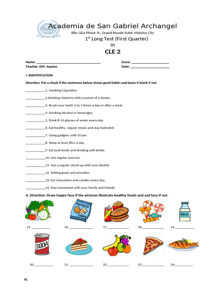 CLE 2 Long Test | PDF