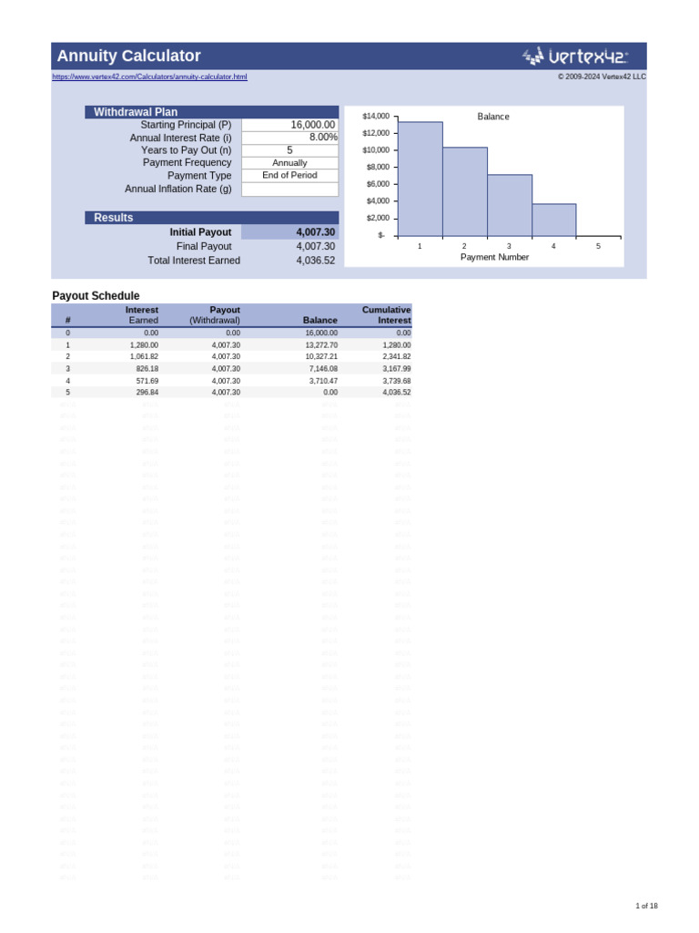 Annuity Calculator | PDF
