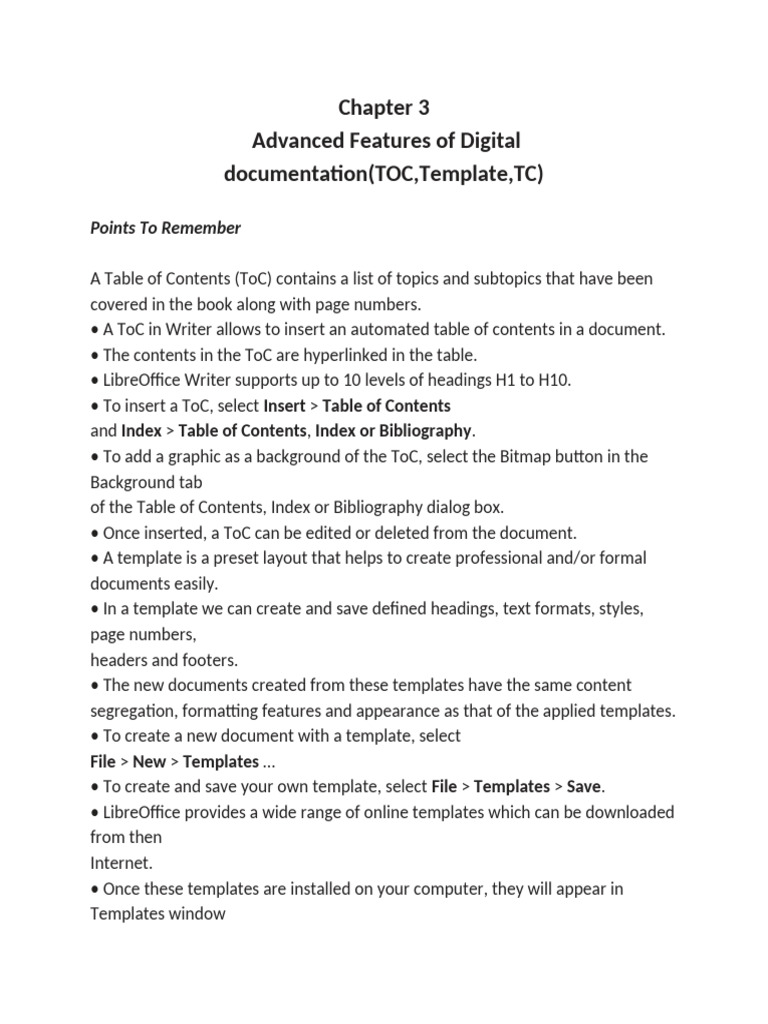 Chapter 3 - Advanced Features of Digital Docuexxmentation (TOC ...