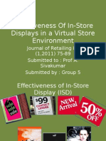Effectiveness of In-Store Displays in A Virtual Store