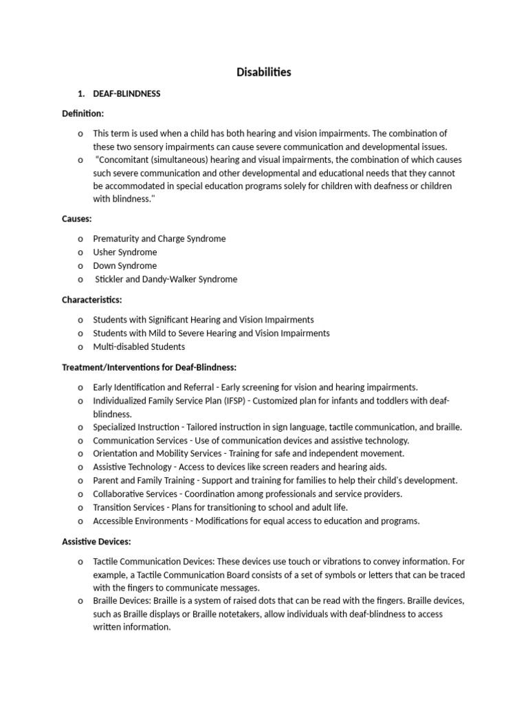 Disabilities | PDF