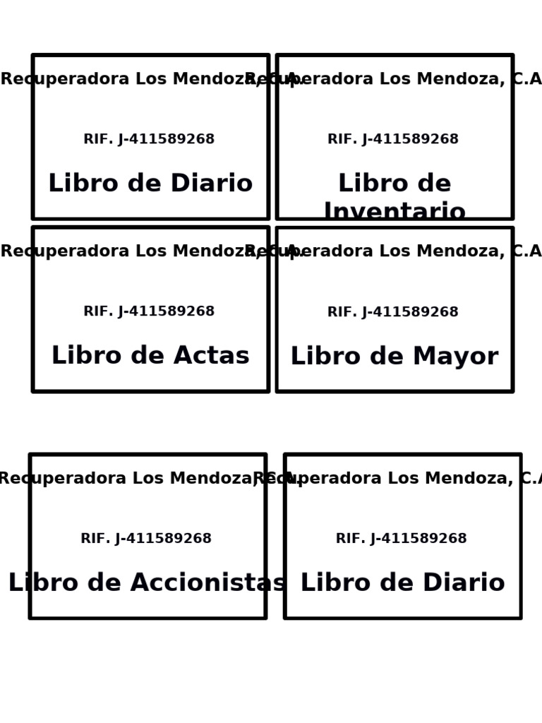 Etiquetas de Libros Contables | PDF