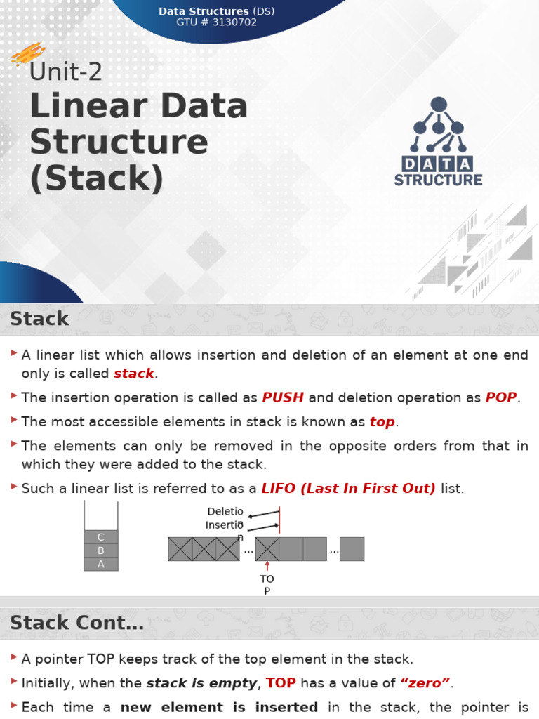 DS Unit-2 Stack | PDF | Computer Programming | Mathematics