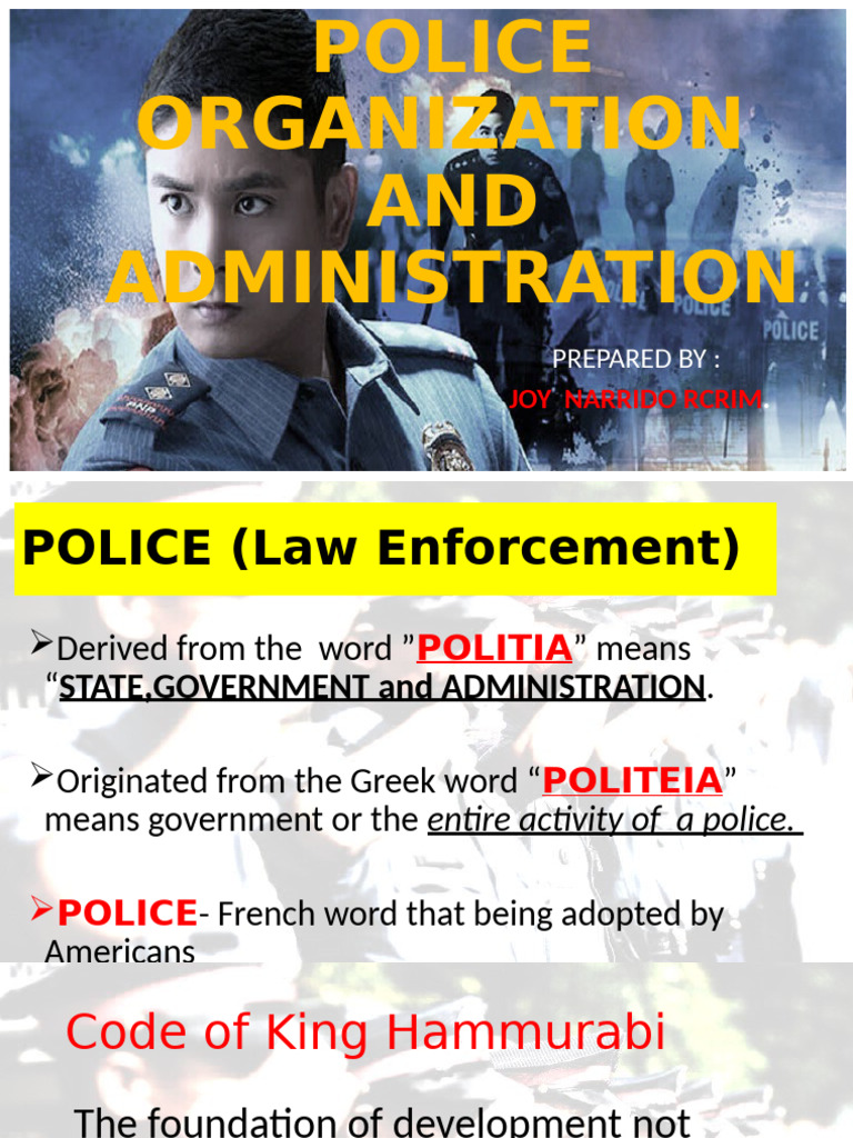 Police Organization and Administration | PDF