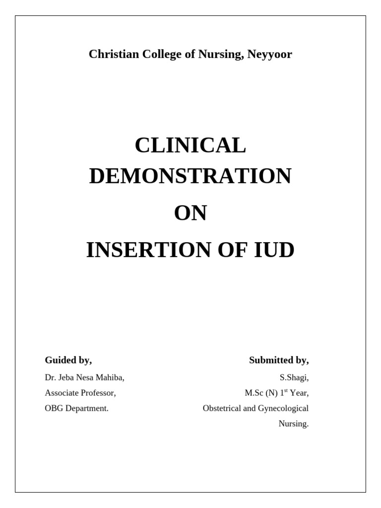 Iucd Insertion | PDF