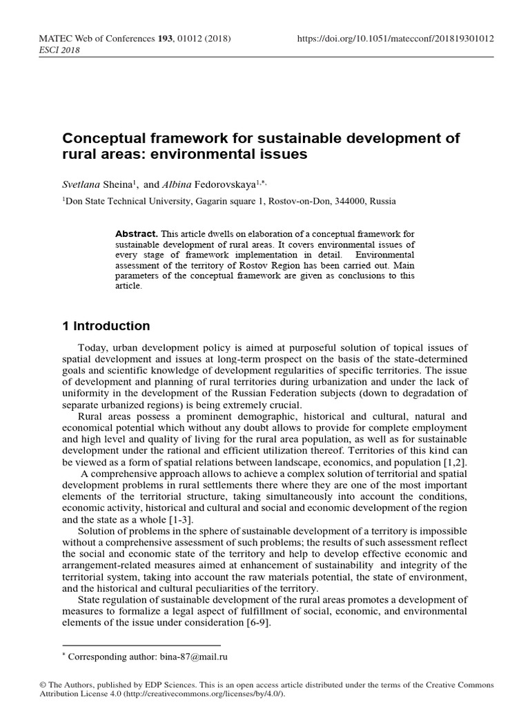 Conceptual Framework For Sustainable Development o | PDF ...