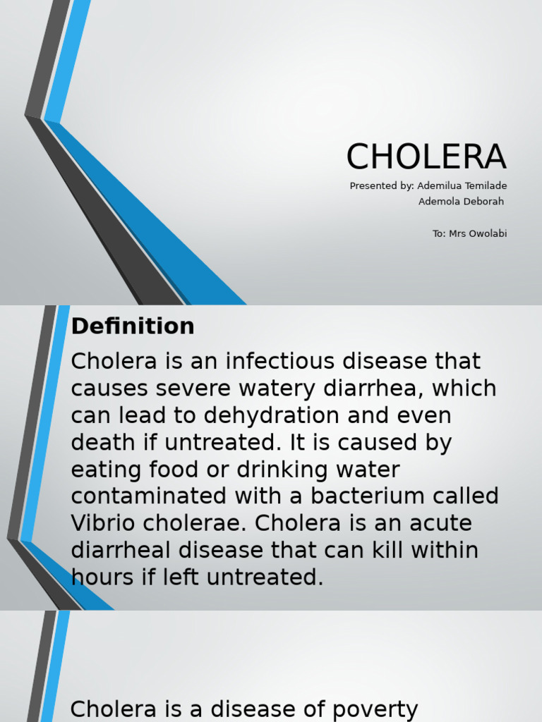 Cholera Presentation Power Point Pdf