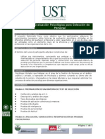 Diplomado Tecnicas de Evaluación Psicológica para Selección de Personal