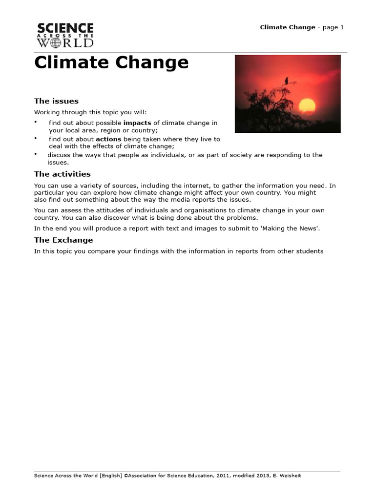 Climate Change | PDF