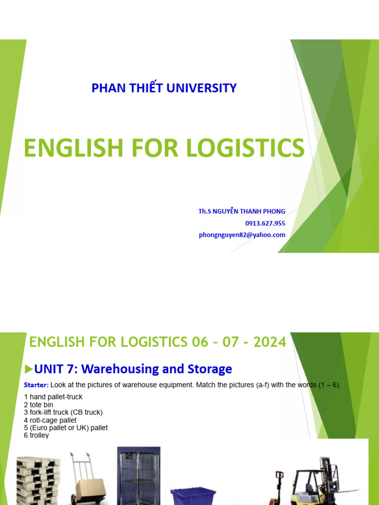 Unit 7 Warehousing and Storage | PDF | Warehouse | Computers