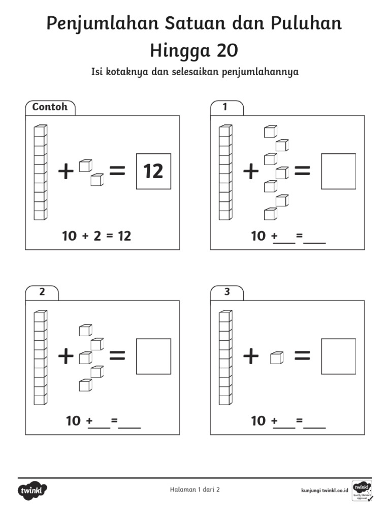 Id M 1705080104 Lembar Kerja Matematika Fase A Penjumlahan Satuan Dan ...