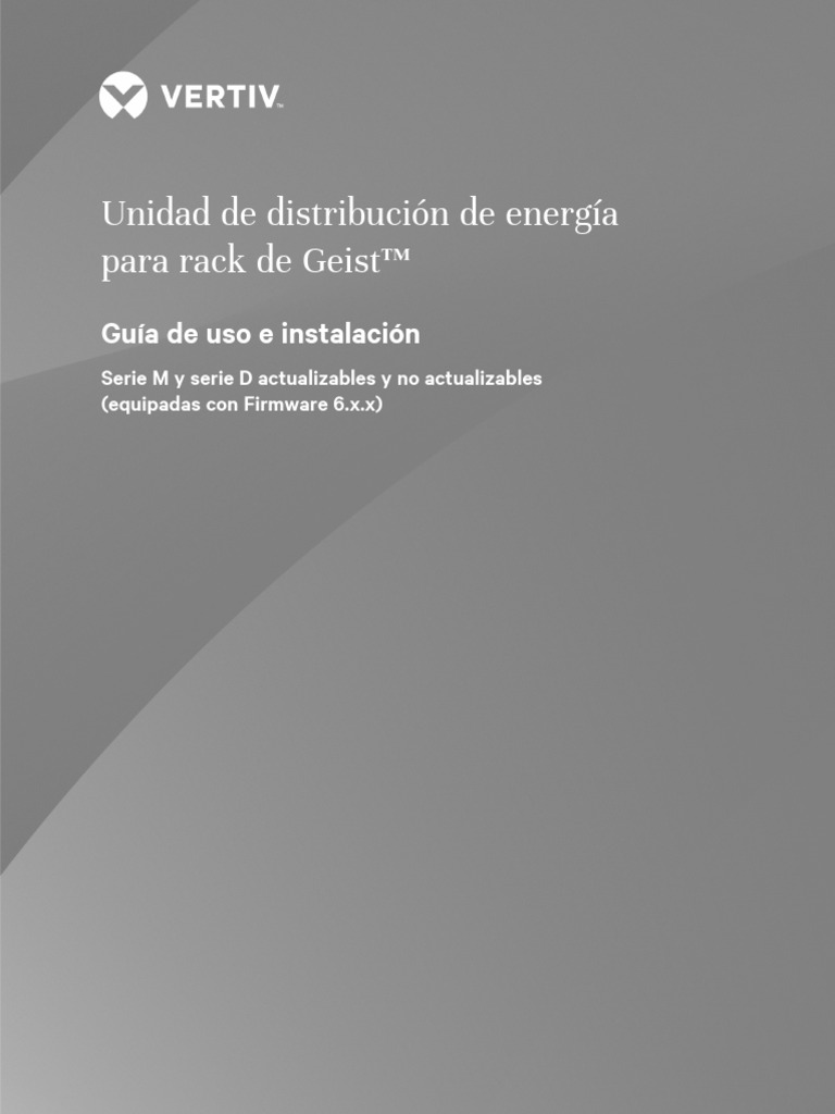 Vertiv Geist Rack Power Distribution Unit Installer User Guide SL 71211 ...