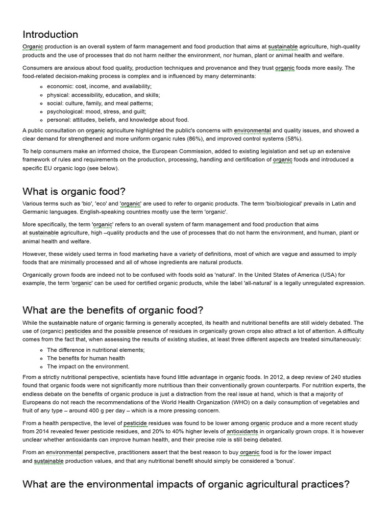 Organic food 1 introduction pdf cost of living science