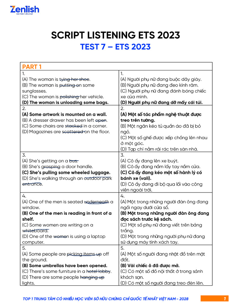 1.7. GIẢI CHI TIẾT TEST 7 ETS 2023 LC | PDF