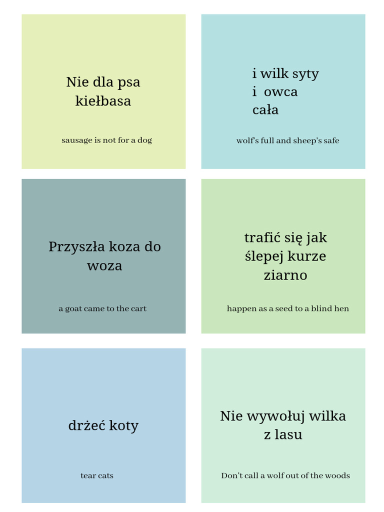 Kalambury Polskie Powiedzenia | PDF