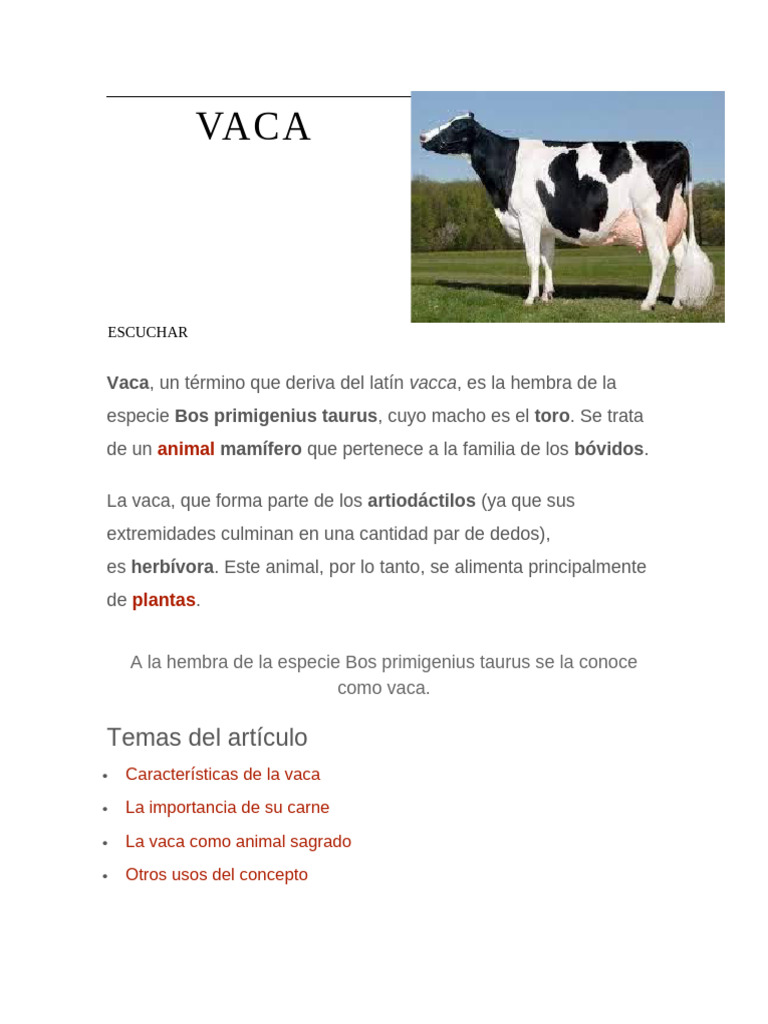 VACA | PDF