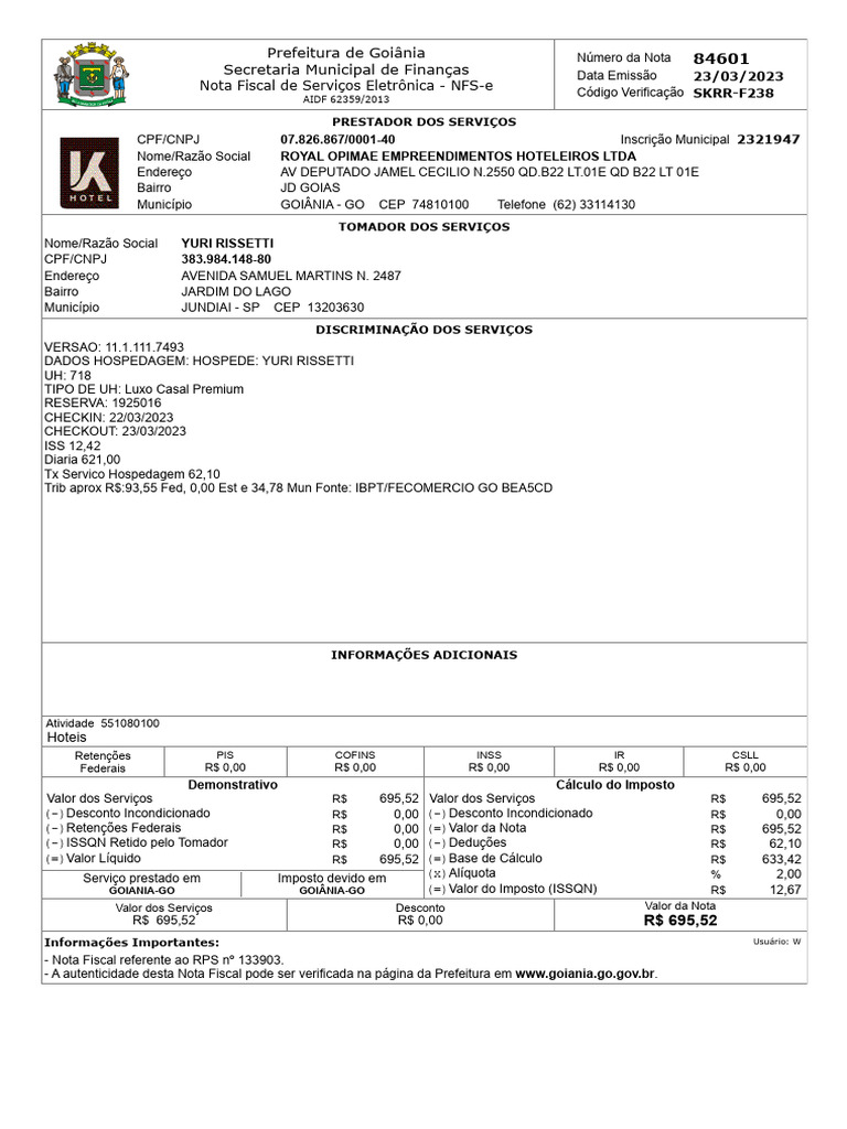 Prefeitura de goi nia nota fiscal de servi os nfs e pdf