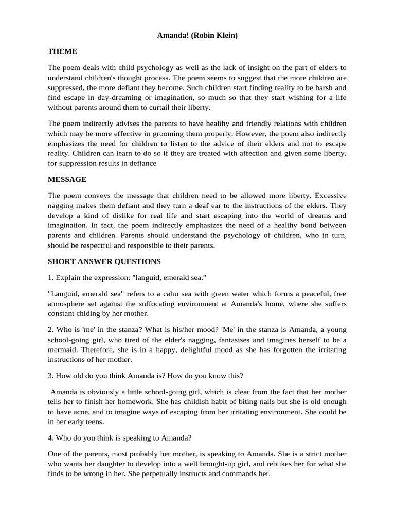 Amanda | PDF