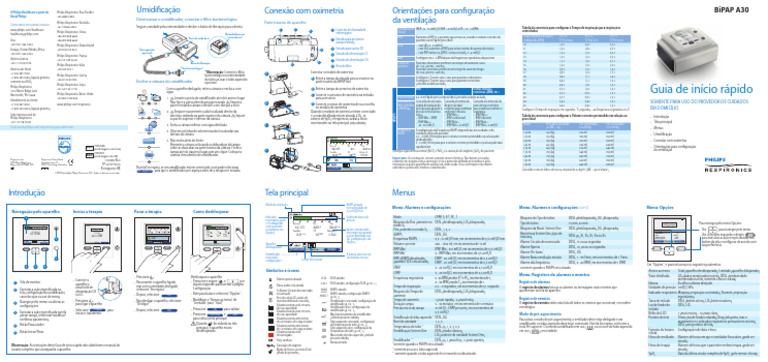 BiPAP A30 Quickstart Guide BRA | PDF