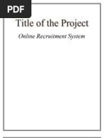 Synopsis Online Recruitment