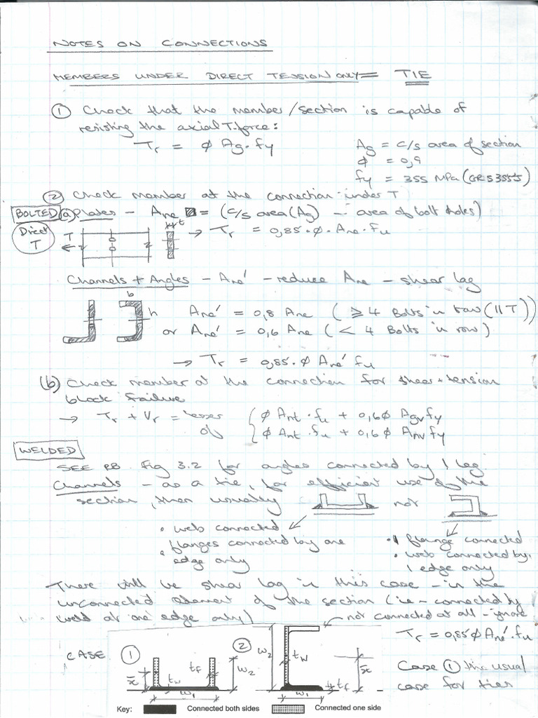 Notes On Steel Connections | PDF