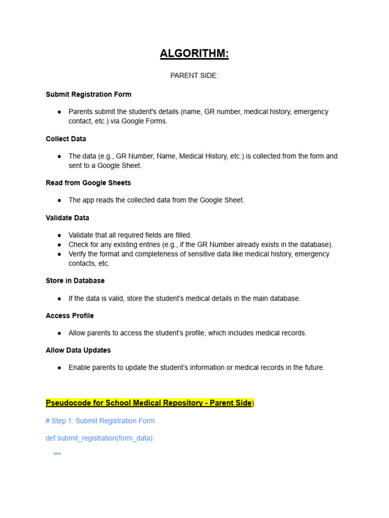 Algorithm and Pseudocode | PDF