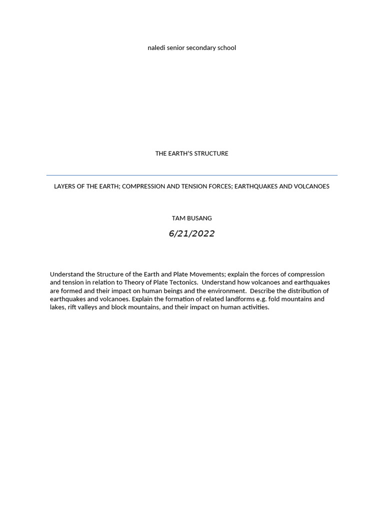 The Origin and Structure of The Earth | PDF