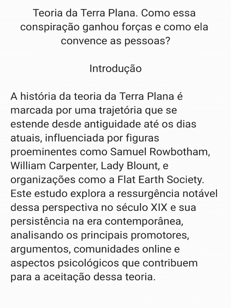 Teoria Da Terra Plana | PDF