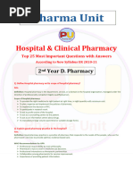 2nd Year D Pharm Syllabus | PDF | Pharmacy | Metabolism