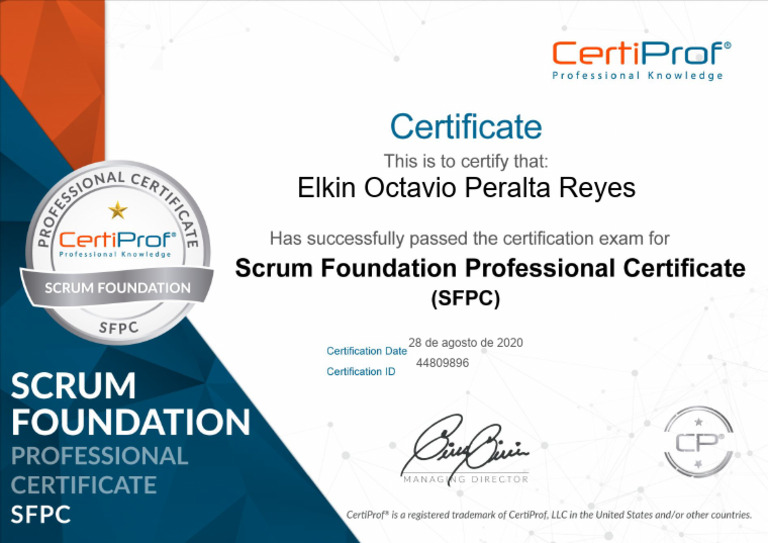 Certificate SFPC | PDF