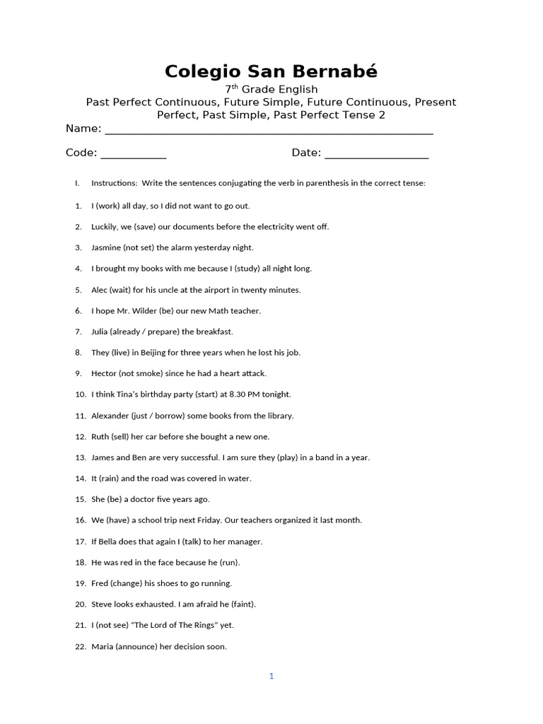 FUTURE PERFECT SIMPLE AND CONTINUOUS WORKSHEET PDF intelligence overview