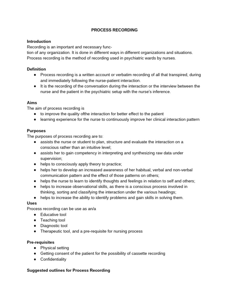 Process Recording 2 | PDF
