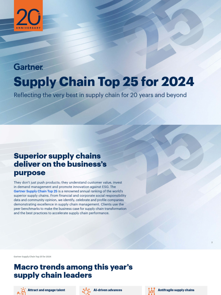 Gartner Supply Chain Top 25 for 2024 | PDF | Supply Chain | Supply ...