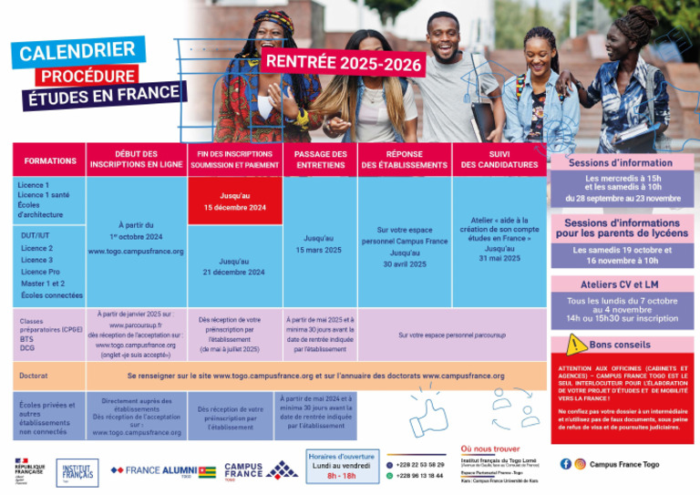Calendrier - Procédure - CF - 2025-2026 | PDF