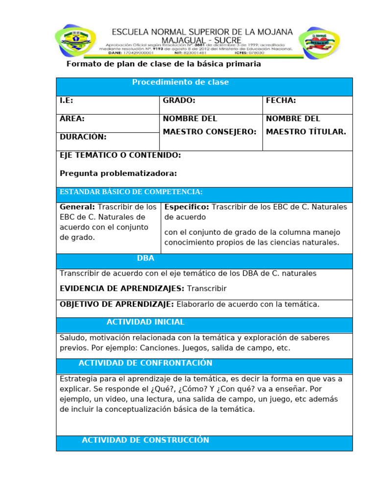 Plan de Clase para Primaria en Ciencias | PDF