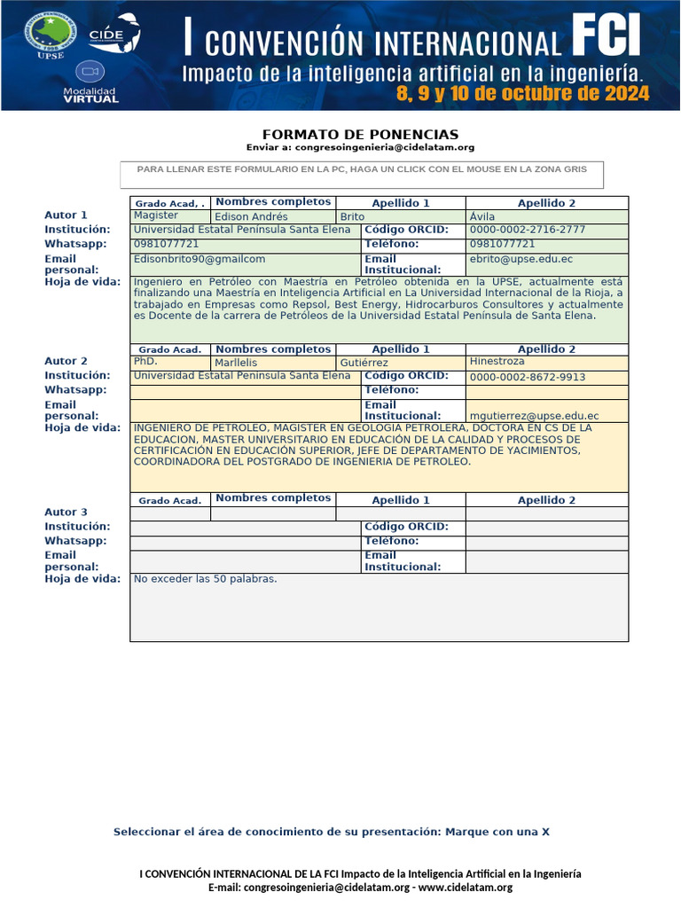 Formato de Ponencias FCI | PDF