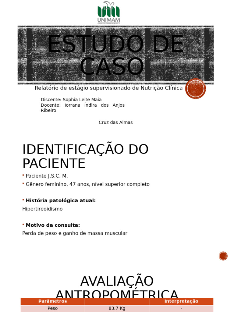 Estudo de Caso Relatorio Estagio Clinica | PDF