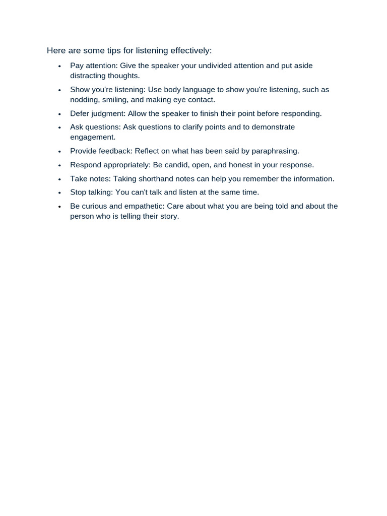 How To Listen | PDF