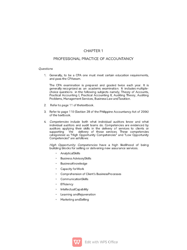 Auditing Theory Cabrera Answer Key | PDF