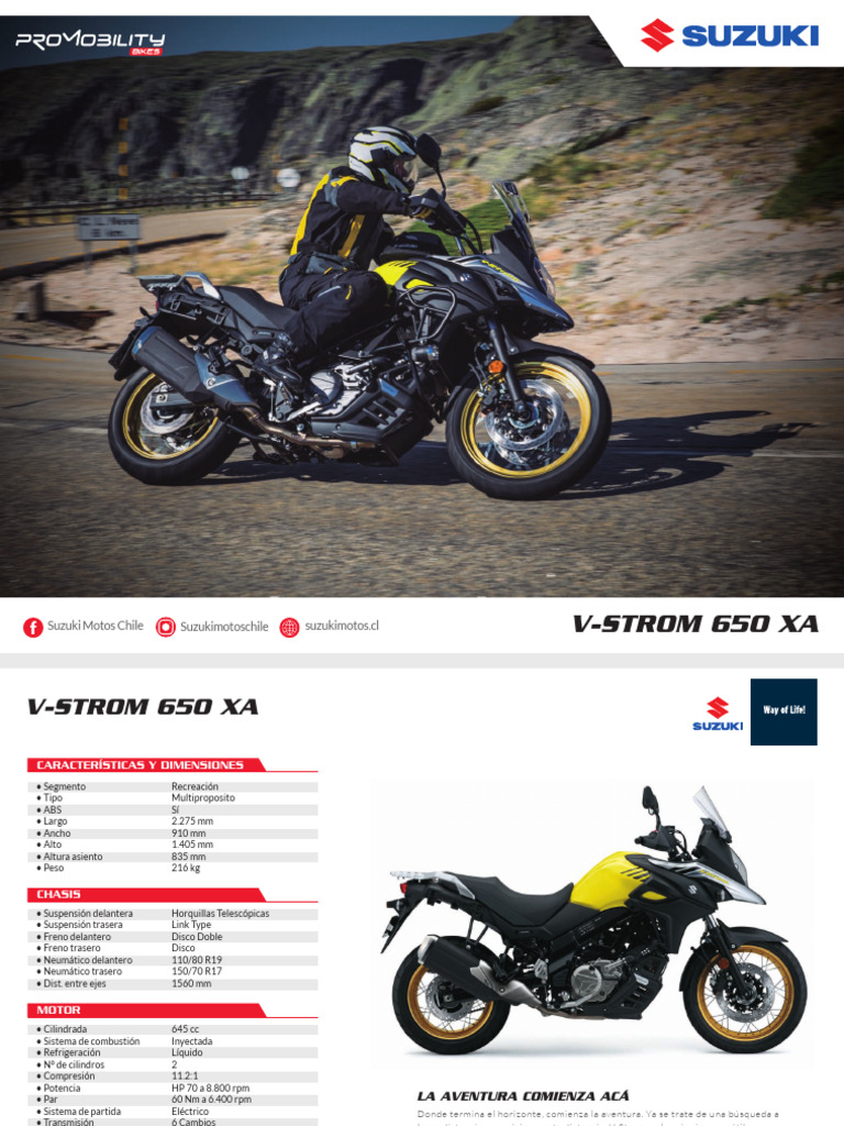 V-STROM-650 ficha tecnica | PDF