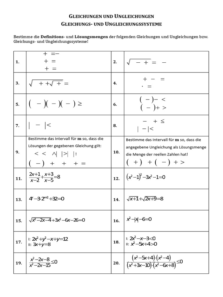 02 - Gleichungen Und Ungleichungen | PDF